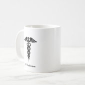 Mug Personnalisation du Dr White Black Caduceus (Devant gauche)