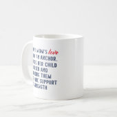 Mug Personnalisation d'une mère de la marine américain (Devant gauche)