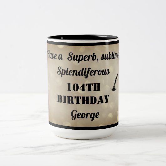 Mug personnalisé 104e anniversaire (Centre)