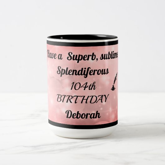 Mug personnalisé 104e anniversaire (Centre)