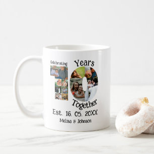 Mug Personnalisé 10e anniversaire mariage 11 photo col