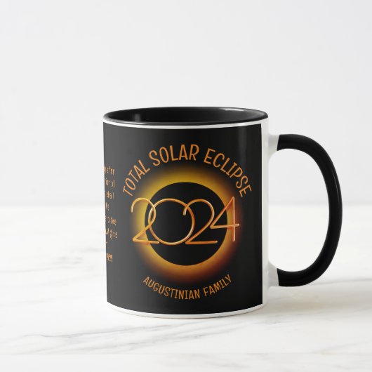 Mug Personnalisé 2024 TOTAL SOLAR ECLIPSE Famille (Droite)