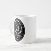 Mug Personnalisé 21e anniversaire pour lui authentique (Devant gauche)