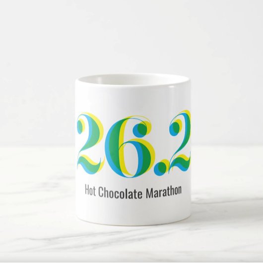Mug Personnalisé 26.2 Marathon exécutant du texte gras