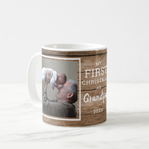 Mug Personnalisé 2 Grand-père photo Premier Noël Bo