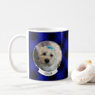 Mug Personnalisé 2 Photos Cadre Classic Bleu & Noir Pl