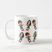 Mug Personnalisé 2 Photos Face Drôle Noël Elf Kid (Gauche)