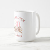 Mug Personnalisé, 30 et Fabulous Flower (Devant droit)