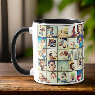 Mug Personnalisé 30 Photos Famille moderne et animal d