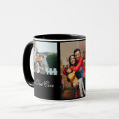 Mug Personnalisé 3 Photo Et Texte Blanc (Devant gauche)