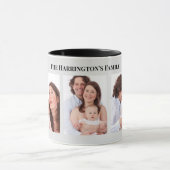Mug Personnalisé 3 sections Photos de famille Collage  (Centre)