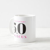 Mug personnalisé 50 et fabuleux fête d'anniversair (Devant gauche)