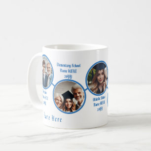 Mug Personnalisé 5 photos, école et cycle de diplôme b