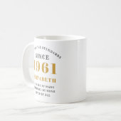 Mug Personnalisé 60th Birthday 1961 Elegant Ajouter un (Devant gauche)