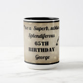 Mug personnalisé 65e anniversaire (Centre)
