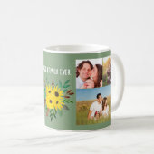 Mug Personnalisé 6 Collage photo Sunflower meilleure f (Devant droit)