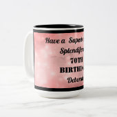 Mug personnalisé 70e anniversaire (Devant gauche)