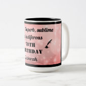 Mug personnalisé 70e anniversaire (Devant droit)