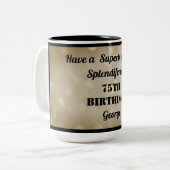 Mug personnalisé 75e anniversaire (Devant gauche)