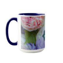 Mug personnalisé à fleurs multiples souple et auda