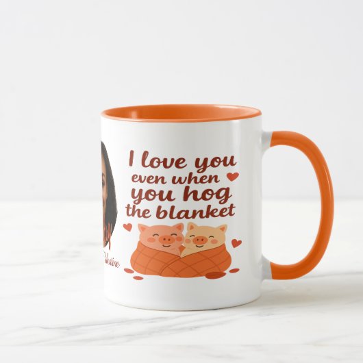 Mug personnalisé 'À jamais mon Valentin' (Droite)