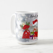 Mug Personnalisé adorable bébéFille scène de chèvre Mu (Devant gauche)