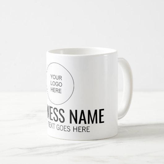 Mug Personnalisé Ajouter votre logo d'entreprise Texte (Devant droit)