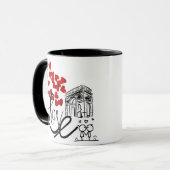 Mug Personnalisé Amour et Monument (Devant gauche)