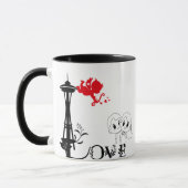 Mug Personnalisé Amour et Monument (Gauche)