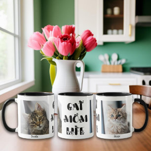 Mug Personnalisé Animal Photo Chat Maman Vie Mère Mère