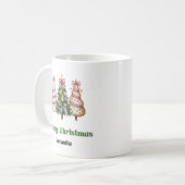 Mug Personnalisé Arbre de Noël Unique Léopard (Devant gauche)
