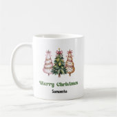 Mug Personnalisé Arbre de Noël Unique Léopard (Gauche)