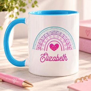 Mug Personnalisé Arc-en-ciel Bohème Coloré Mignon