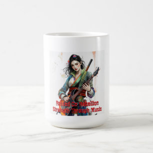 Mug Personnalisé Arc-en-ciel Guerrier Girl Guitarist A