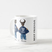 Mug Personnalisé Aries Taurus Girl Jean (Devant gauche)