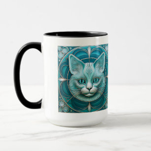 Mug Personnalisé Art nouveau chat élégant chat Lady