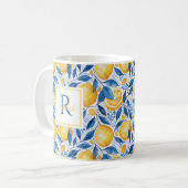 Mug Personnalisé au Citron avec Nom & Initiale (Devant gauche)