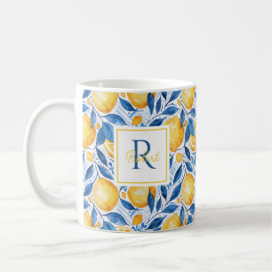 Mug Personnalisé au Citron avec Nom & Initiale