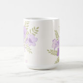 Mug personnalisé aux fleurs de jacaranda initiales (Centre)