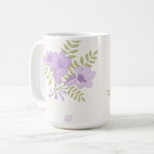 Mug personnalisé aux fleurs de jacaranda initiales (Devant gauche)