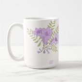 Mug personnalisé aux fleurs de jacaranda initiales (Gauche)