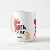 Mug Personnalisé Avec Amour (Devant gauche)