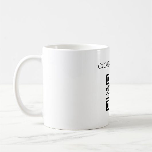 Mug personnalisé avec code QR, mug de code QR pour (Gauche)