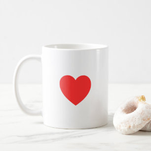 Mug personnalisé avec cœur rouge pour amoureux du 