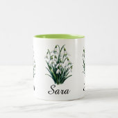Mug personnalisé avec fleur de naissance (Centre)