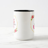 Mug personnalisé avec initiale et nom Fleur Mug Ca (Centre)
