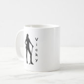 Mug Personnalisé avec le nom Femme Golf Sport (Devant gauche)