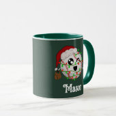 Mug Personnalisé Avec Le Nom Feux De Noël Baseball (Devant droit)