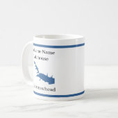 Mug Personnalisé avec le nom Lake Arrowhead Carte (Devant gauche)
