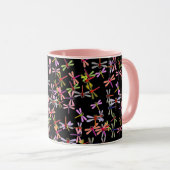 mug personnalisé avec libellules colorées (Devant droit)